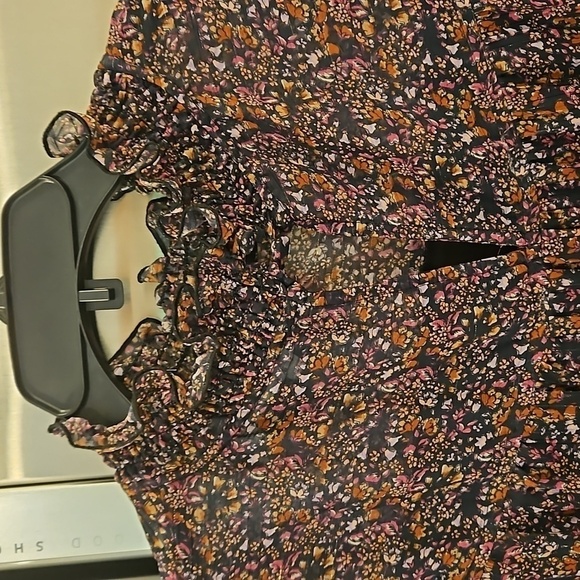 💕SANCTUARY💕 Mock Neck Georgette Maxi Dress ~ Micro-Floral Print 4 NWOT - Picture 6 of 8